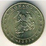 Монако, 50 евроцентов (2001–2004 г.)