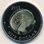 Остров Святого Евстафия, 5 долларов (2012 г.)