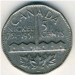 Canada, 5 cents, 1951