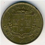 Ямайка, 1 пенни (1937 г.)