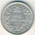 Great Britain, 1 shilling, 1838–1863