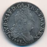 Франция, 10 солей - 1/8 экю (1704–1707 г.)