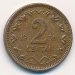 Литва, 2 цента (1936 г.)