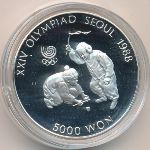 South Korea, 5000 won, 1988