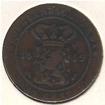 Нидерландская Индия, 1/2 цента (1855–1860 г.)
