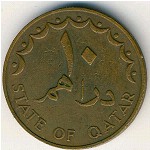Катар, 10 дирхамов (1972–1973 г.)