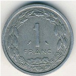 Экваториальные Африканские Штаты, 1 франк (1969–1971 г.)