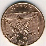 Great Britain, 2 pence, 2008–2015