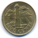 Барбадос, 5 центов (2007–2019 г.)