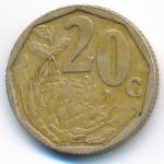 ЮАР, 20 центов (2000–2001 г.)