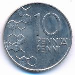 Finland, 10 pennia, 1990–2001