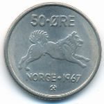 Norway, 50 ore, 1958–1973
