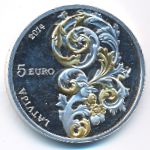 Latvia, 5 euro, 2014