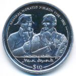 Виргинские острова, 10 долларов (2005 г.)