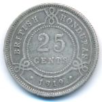 Британский Гондурас, 25 центов (1911–1919 г.)