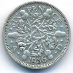 Great Britain, 6 pence, 1927–1936