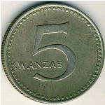 Angola, 5 kwanzas, 1977