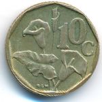 South Africa, 10 cents, 1990–1995