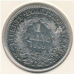 Франция, 1 франк (1849–1851 г.)