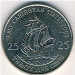 East Caribbean States, 25 cents, 2002–2007