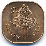 Свазиленд, 2 цента (1974–1982 г.)