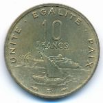 Джибути, 10 франков (1977–2017 г.)