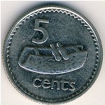 Фиджи, 5 центов (1990–2006 г.)