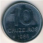 Brazil, 10 cruzeiros, 1985–1986
