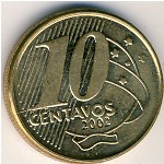 Brazil, 10 centavos, 1998–2002