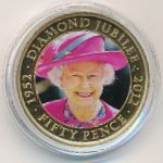Jersey, 50 pence, 2012