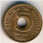 Филиппины, 5 сентимо (1995–2017 г.)