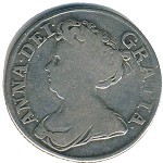 Great Britain, 6 pence, 1707–1711