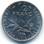 France, 1/2 franc, 1965–2001