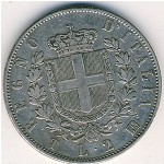 Italy, 2 lire, 1863