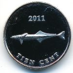 Остров Святого Евстафия., 10 центов (2011 г.)