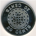 Соломоновы острова, 20 центов (1977–1983 г.)