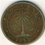 Либерия, 2 цента (1937 г.)