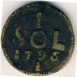 Люксембург, 1 соль (1795 г.)