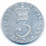 Великобритания, 3 пенса (1795–1800 г.)