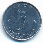 Франция, 5 сентим (1962 г.)