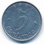 Франция, 5 сентим (1963 г.)
