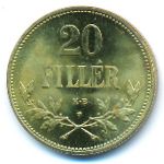 Венгрия., 20 филлеров (1922 г.)