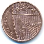 Великобритания, 1 пенни (2015–2020 г.)