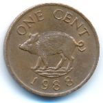 Бермудские острова, 1 цент (1986–1990 г.)
