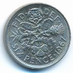 Great Britain, 6 pence, 1954–1970