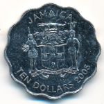 Jamaica, 10 dollars, 1999–2005