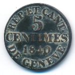 Женева, 5 сентим (1840 г.)