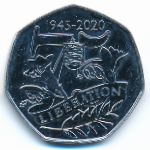 Guernsey, 50 пенсов (2020 г.)