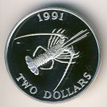 Бермудские острова, 2 доллара (1991 г.)