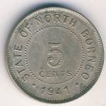 Северное Борнео, 5 центов (1903–1941 г.)
